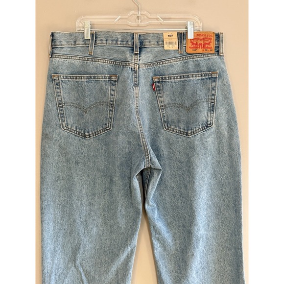 Levi's Mens 550 Jeans Straight Relaxed Fit Blue Denim Casual Classic 38 X 30 - Picture 6 of 15